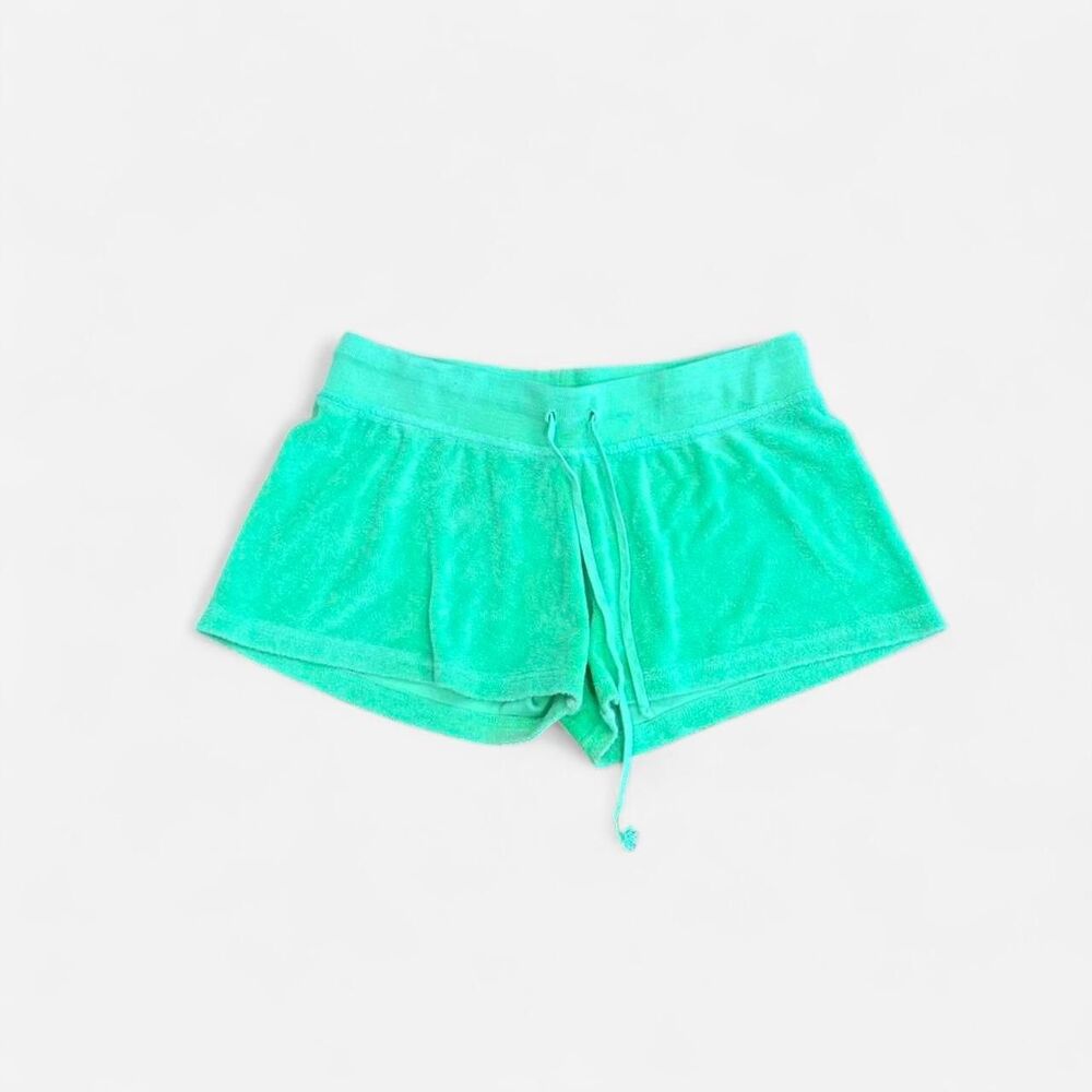 Y2K Terrycloth Micro Mini Lounge Green Shorts Size XL Hardtail